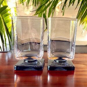Vintage Disaronno Amaretto Square Cocktail Glasses – Set of 2
